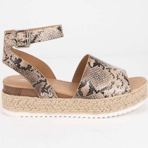 Snake Skin Espadrilles
